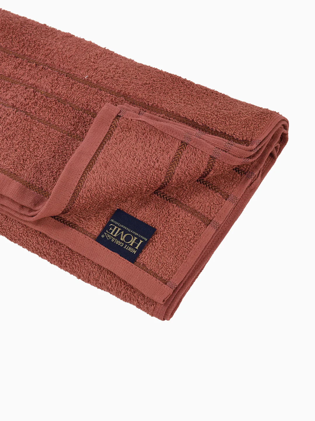 Essential Rust 100% Cotton Solid 340 GSM Bath Towel Soho Small 1 Pc Pvc Pack - Image 5