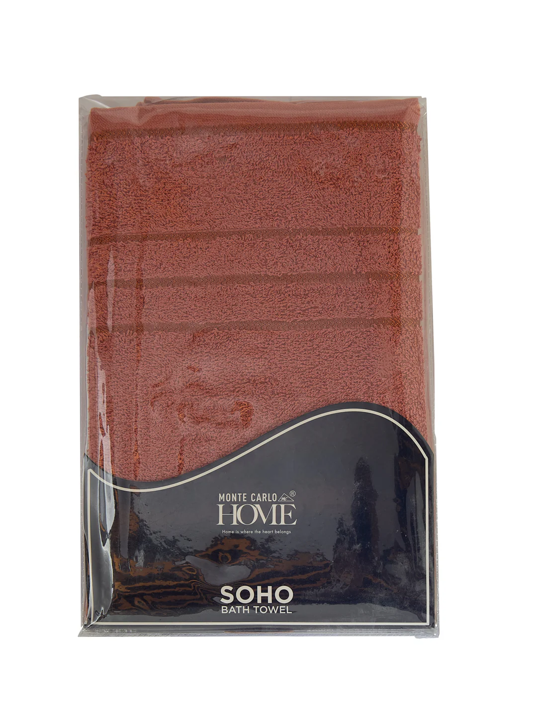 Essential Rust 100% Cotton Solid 340 GSM Bath Towel Soho Small 1 Pc Pvc Pack - Image 9