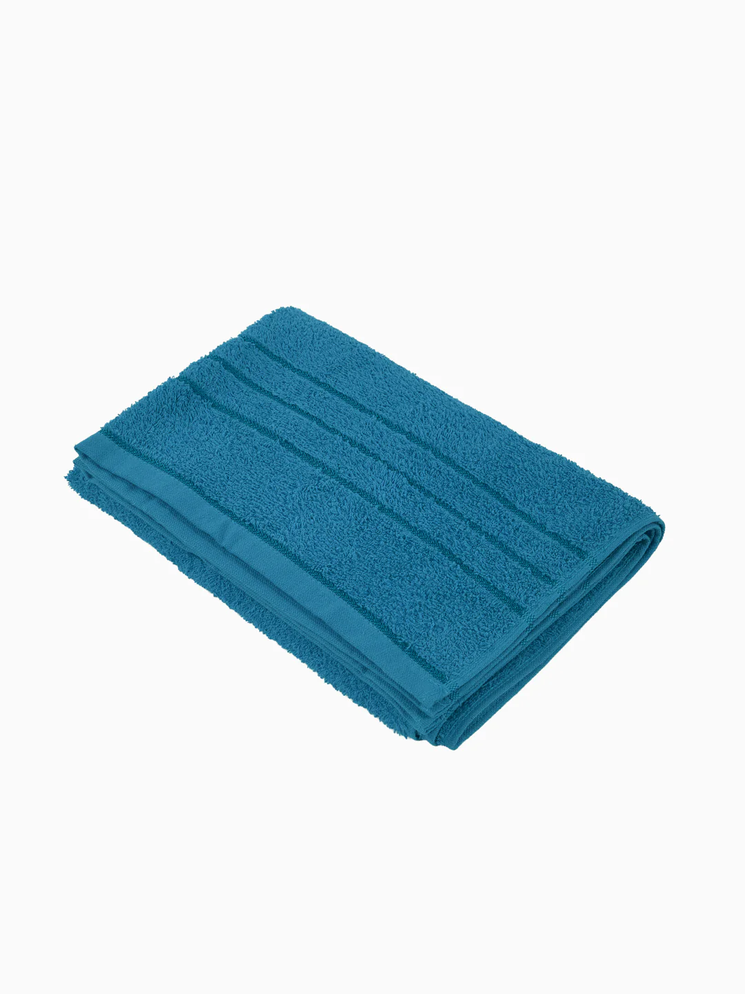 Essential Turquoise Blue 100% Cotton Solid 340 GSM Bath Towel Soho Small 1 Pc Pvc Pack - Image 4