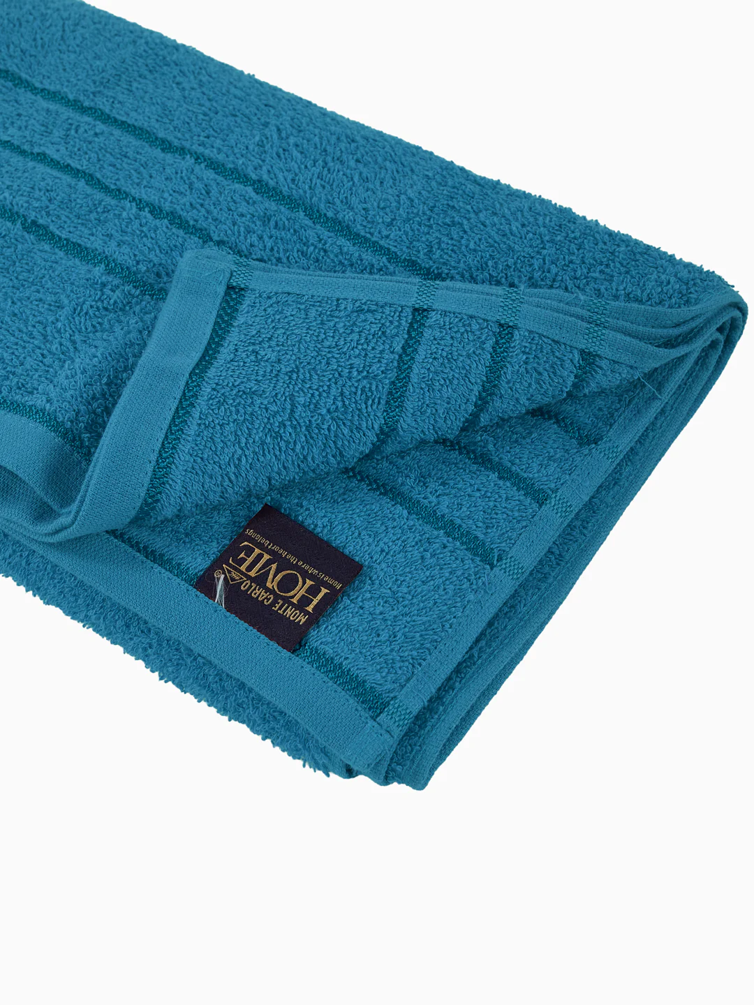 Essential Turquoise Blue 100% Cotton Solid 340 GSM Bath Towel Soho Small 1 Pc Pvc Pack - Image 5