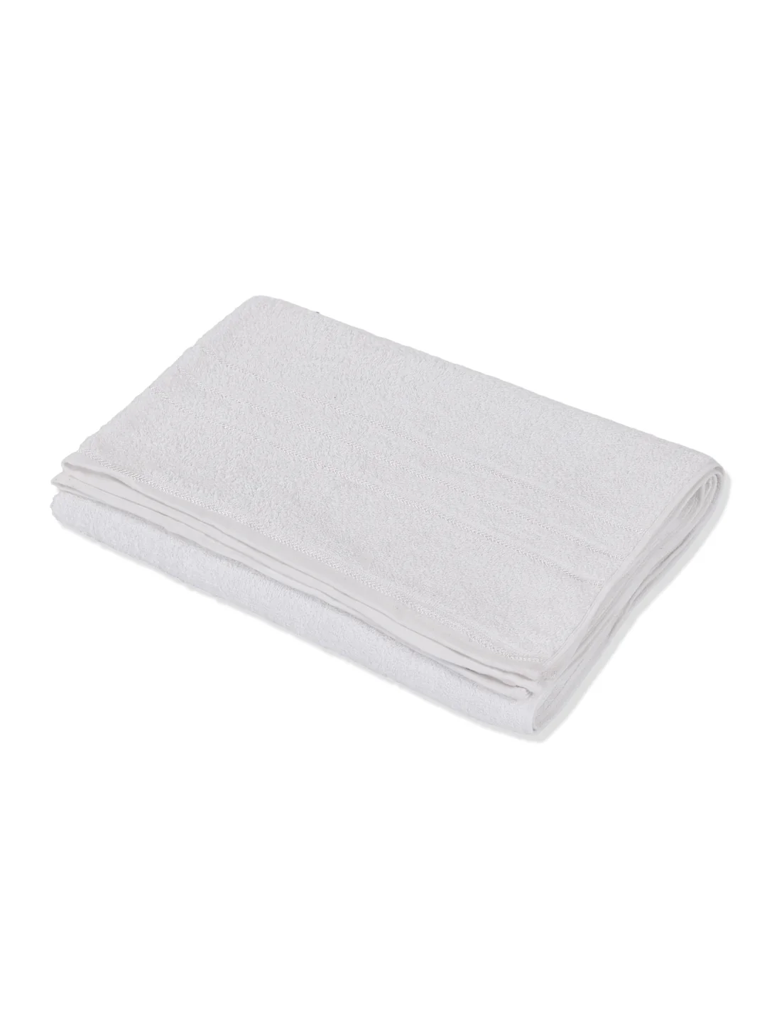 Essential White 100% Cotton Solid 340 GSM Bath Towel Soho 1 Pc Pvc Pack - Image 4