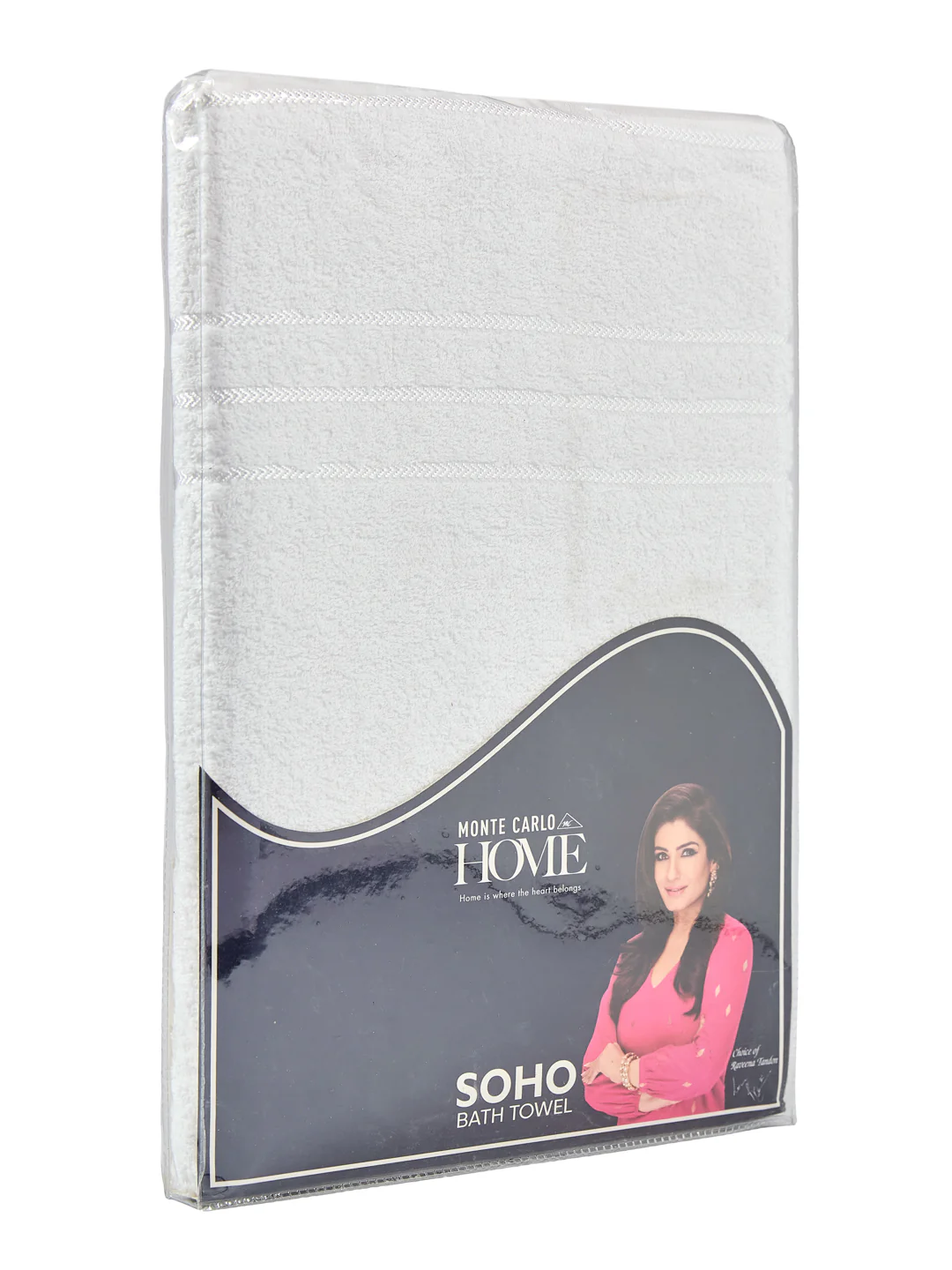 Essential White 100% Cotton Solid 340 GSM Bath Towel Soho 1 Pc Pvc Pack - Image 9