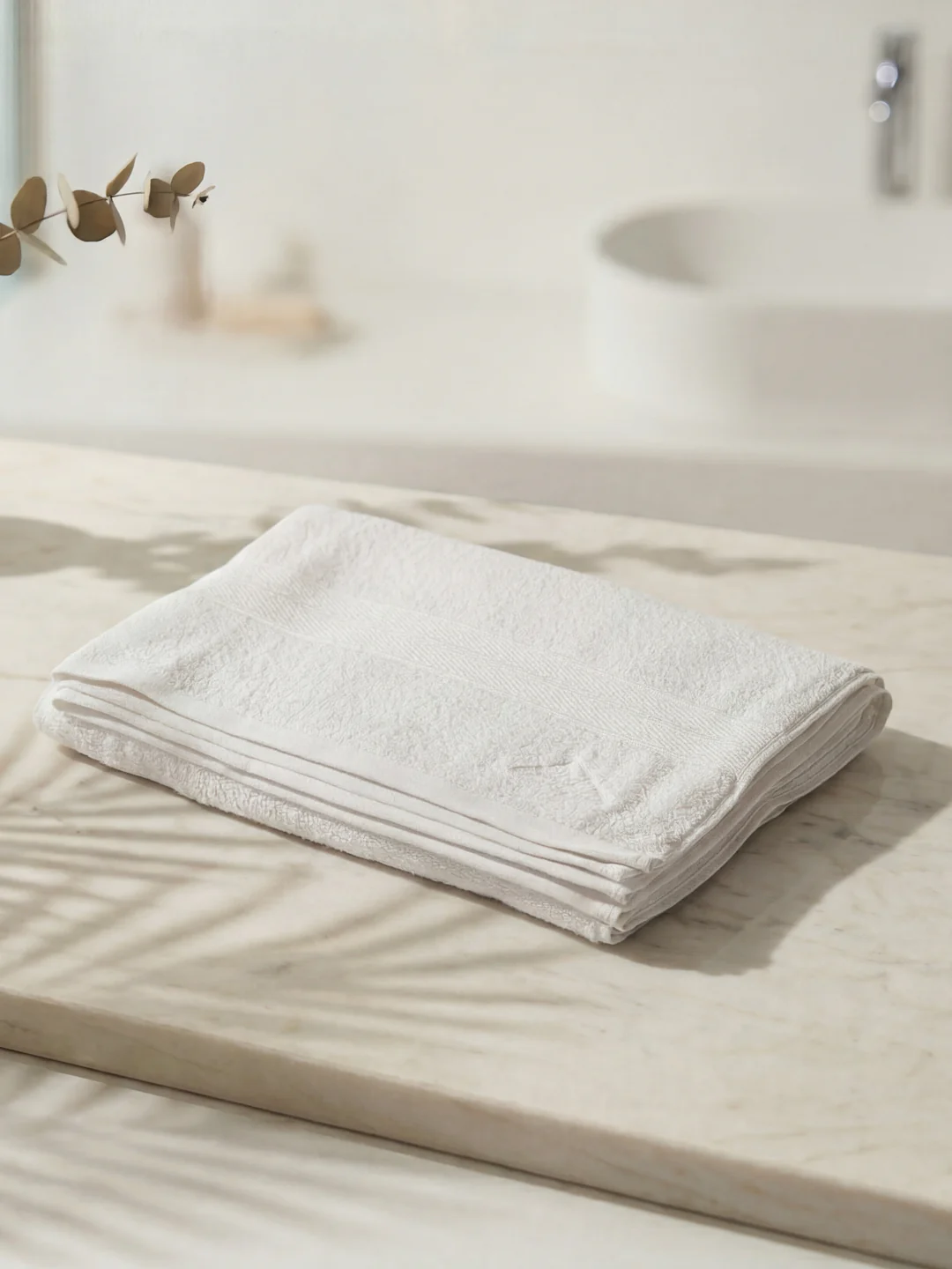Essential White 100% Cotton Solid 400 GSM Bath Towel Jasper 1 Pc Pvc Pack - Image 2