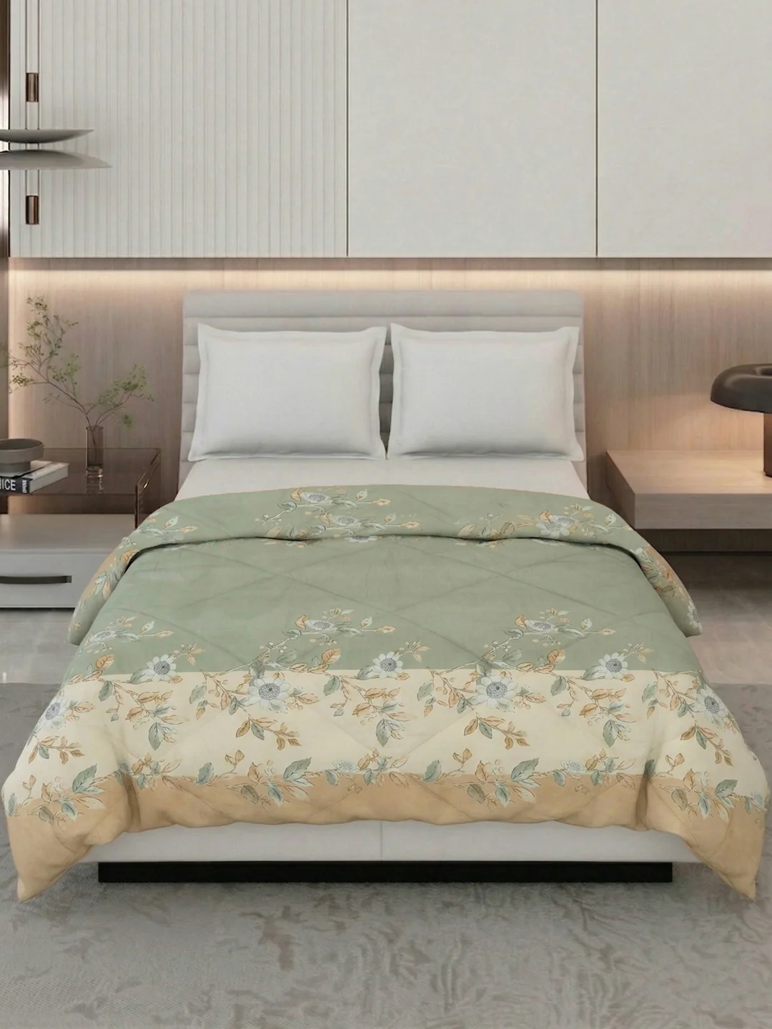 Floral Print Double Bed 3 Ply 105 GSM Comforter Timeless Collection Weight 1.6 kg - Image 3