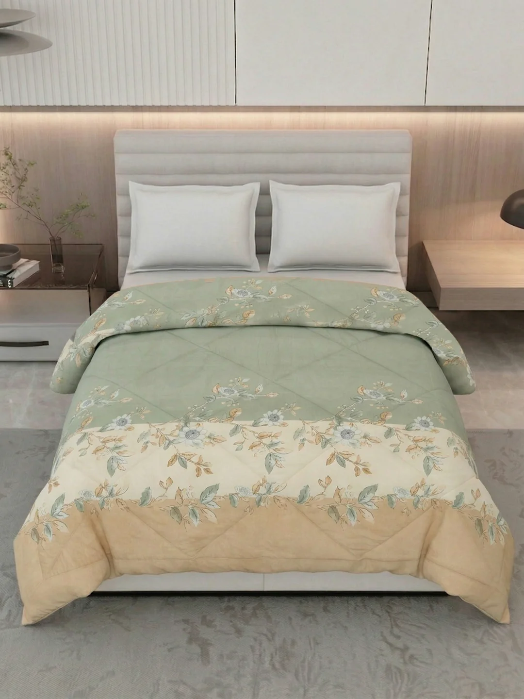 Floral Print Double Bed 3 Ply 105 GSM Comforter Timeless Collection Weight 1.6 kg - Image 4