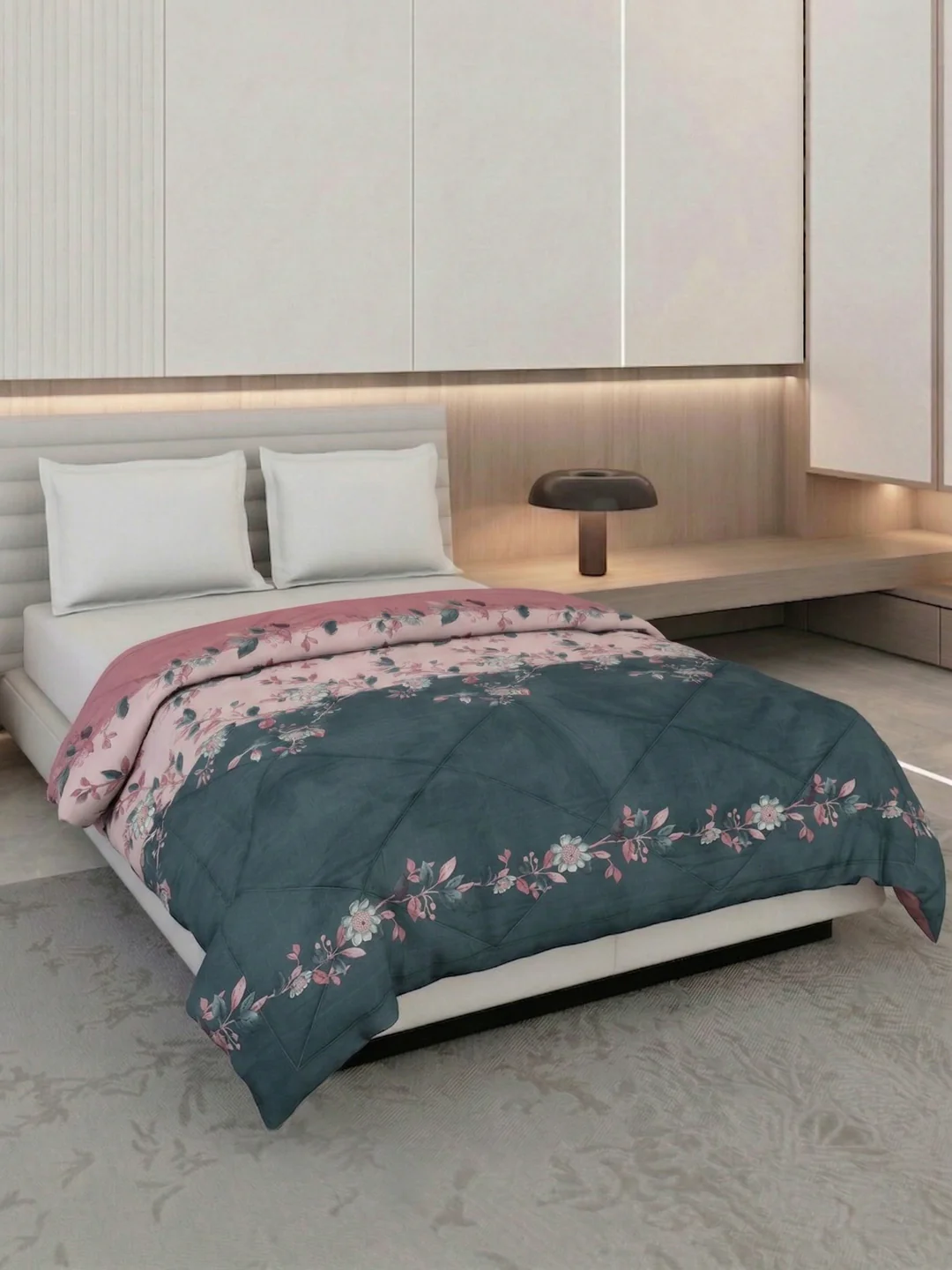 Floral Print Double Bed 3 Ply 105 GSM Comforter Timeless Collection Weight 1.6 kg - Image 2