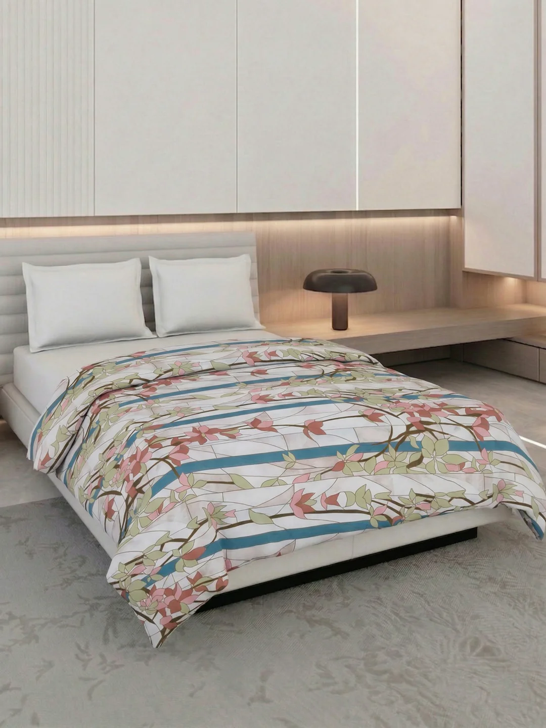 Floral Print King Size 3 Ply 150 GSM Comforter Prestige Collection Weight 2.5 kg - Image 2