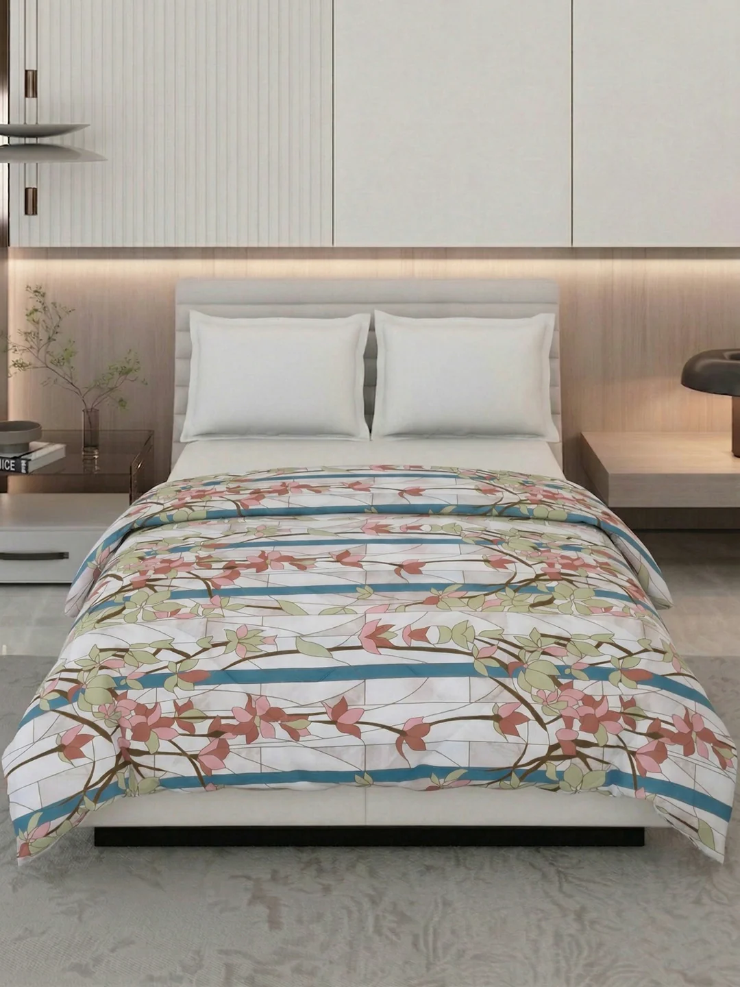 Floral Print King Size 3 Ply 150 GSM Comforter Prestige Collection Weight 2.5 kg - Image 3