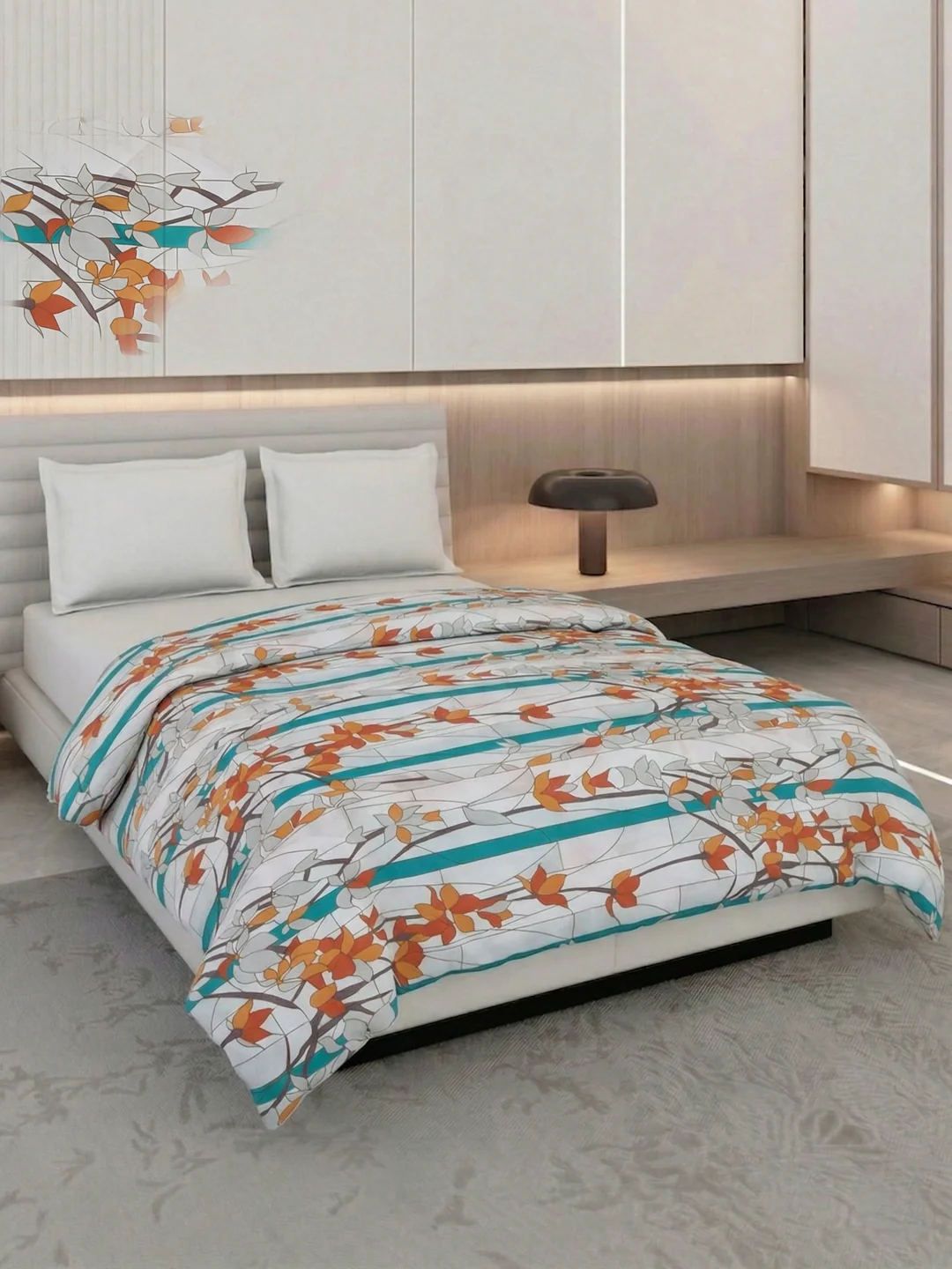 Floral Print King Size 3 Ply 150 GSM Comforter Prestige Collection Weight 2.5 kg - Image 2