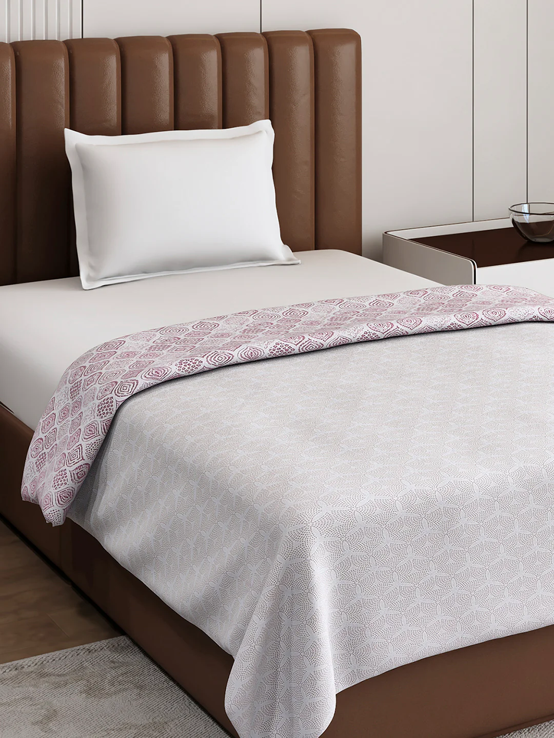 Floral Print Single Bed 150 GSM Dohar for Mild Winter - (Daisy) - Image 6