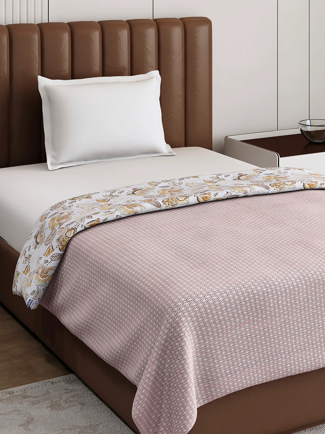 Floral Print Single Bed 150 GSM Dohar for Mild Winter - (Daisy) - Image 6