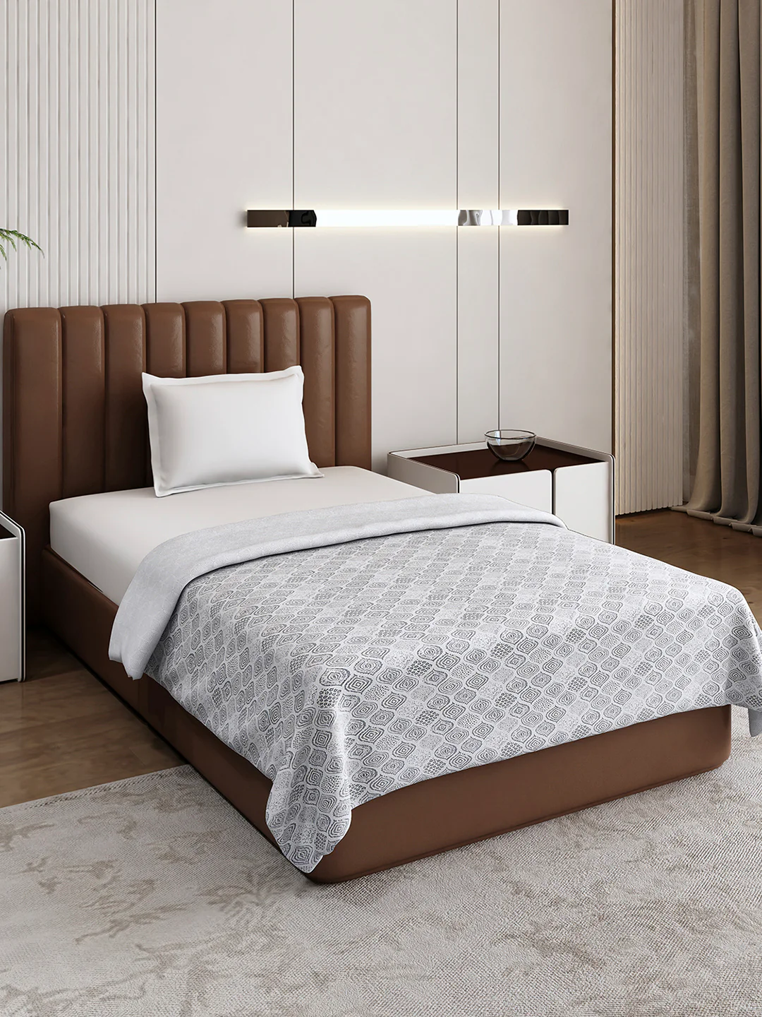 Floral Print Single Bed 150 GSM Dohar for Mild Winter - (Daisy) - Image 4