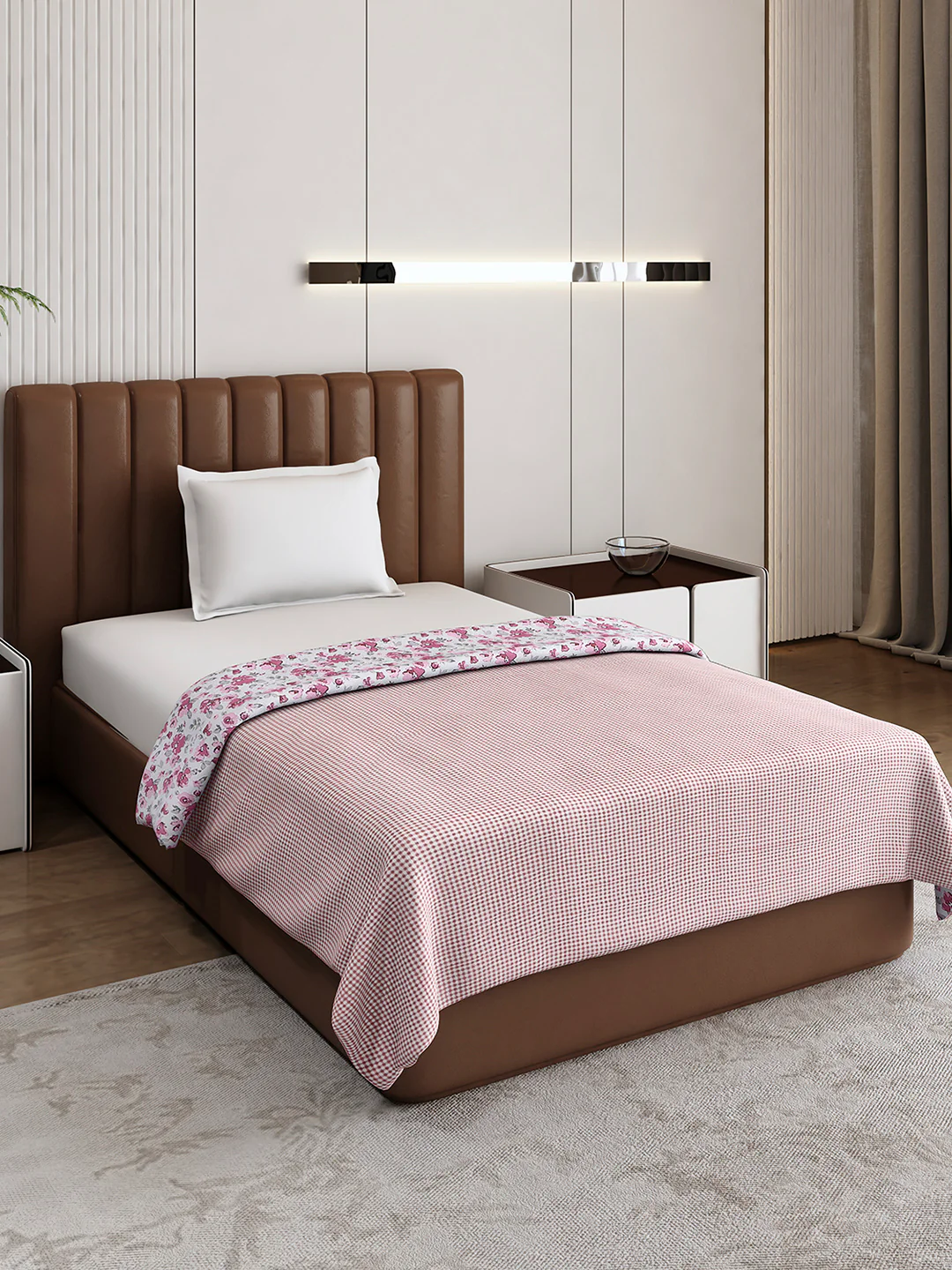 Floral Print Single Bed 150 GSM Dohar for Mild Winter - (Daisy) - Image 5