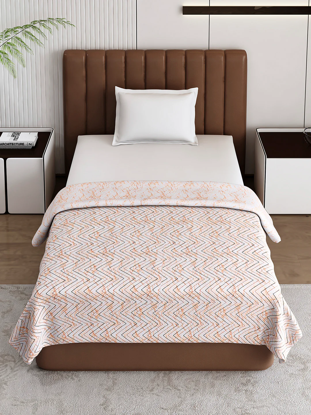 Floral Print Single Bed 150 GSM Dohar for Mild Winter - (Daisy) - Image 3