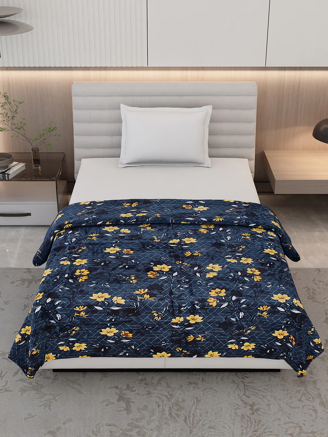 Floral Print Single Bed 210 GSM Blanket for AC Room - (Grace) - Image 2