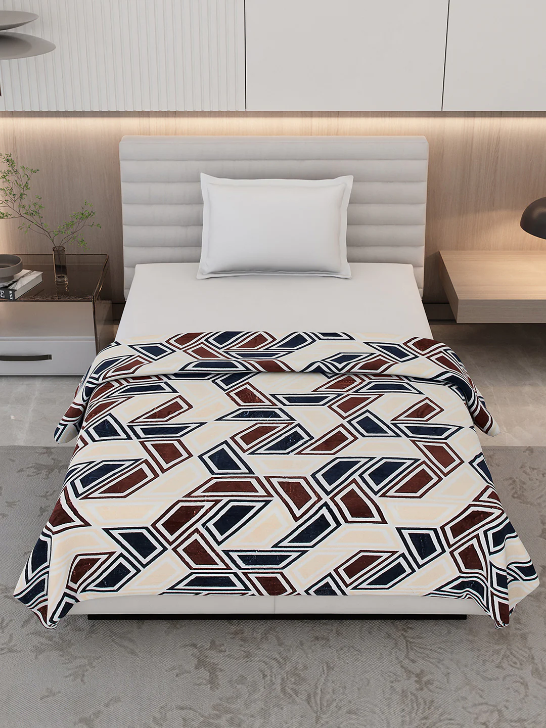 Floral Print Single Bed 210 GSM Blanket for AC Room - (Grace) - Image 2
