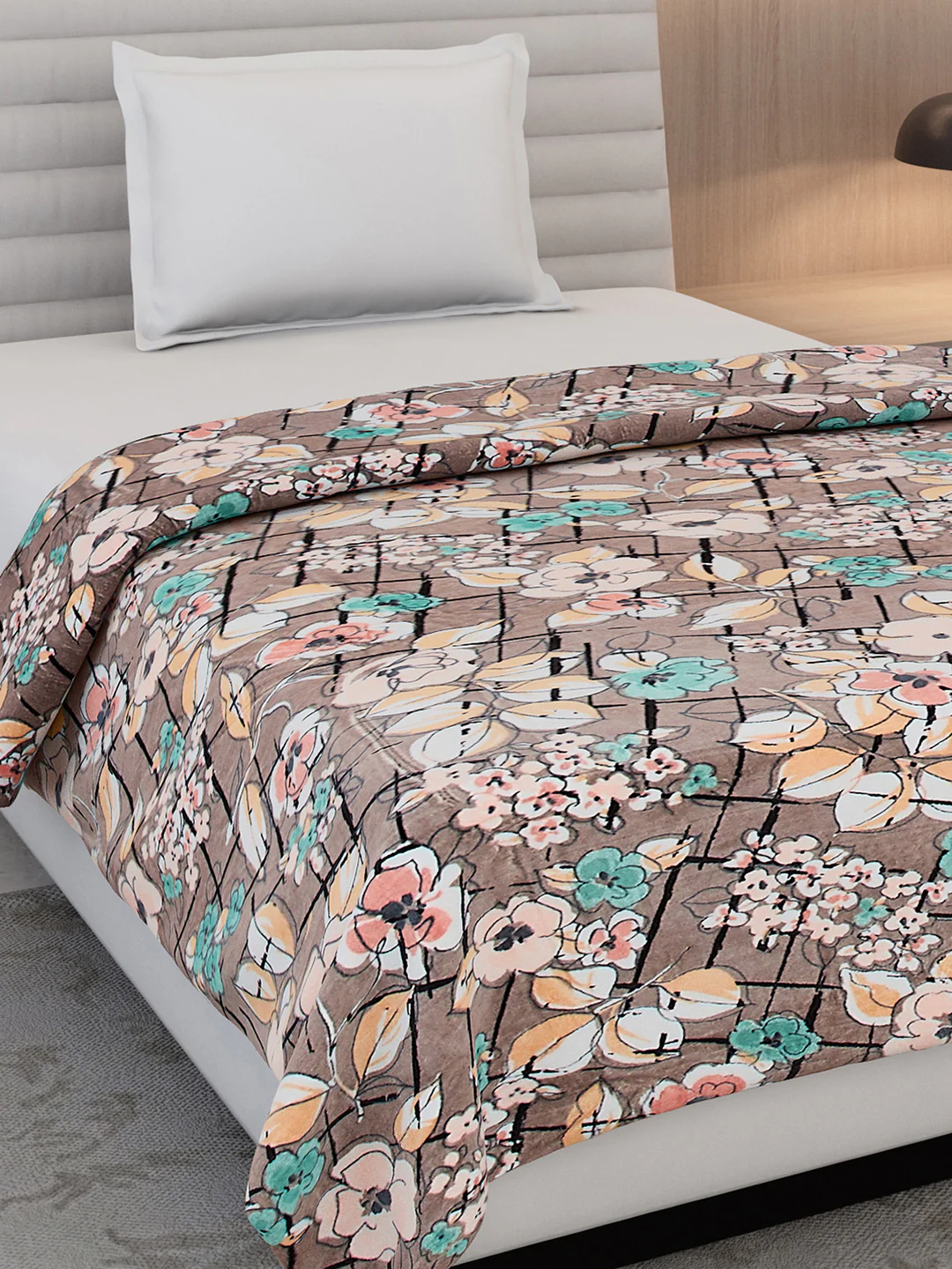 Floral Print Single Bed 210 GSM Blanket for AC Room - (Grace) - Image 4