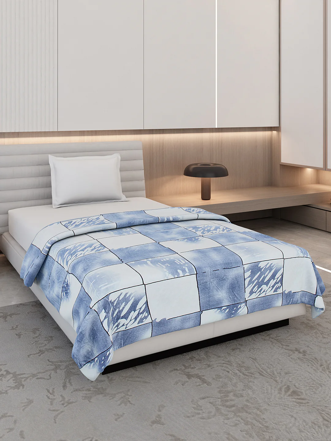 Floral Print Single Bed 210 GSM Blanket for AC Room - (Grace)