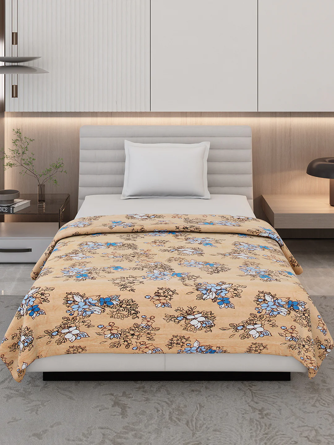Floral Print Single Bed 210 GSM Blanket for AC Room - (Grace) - Image 3