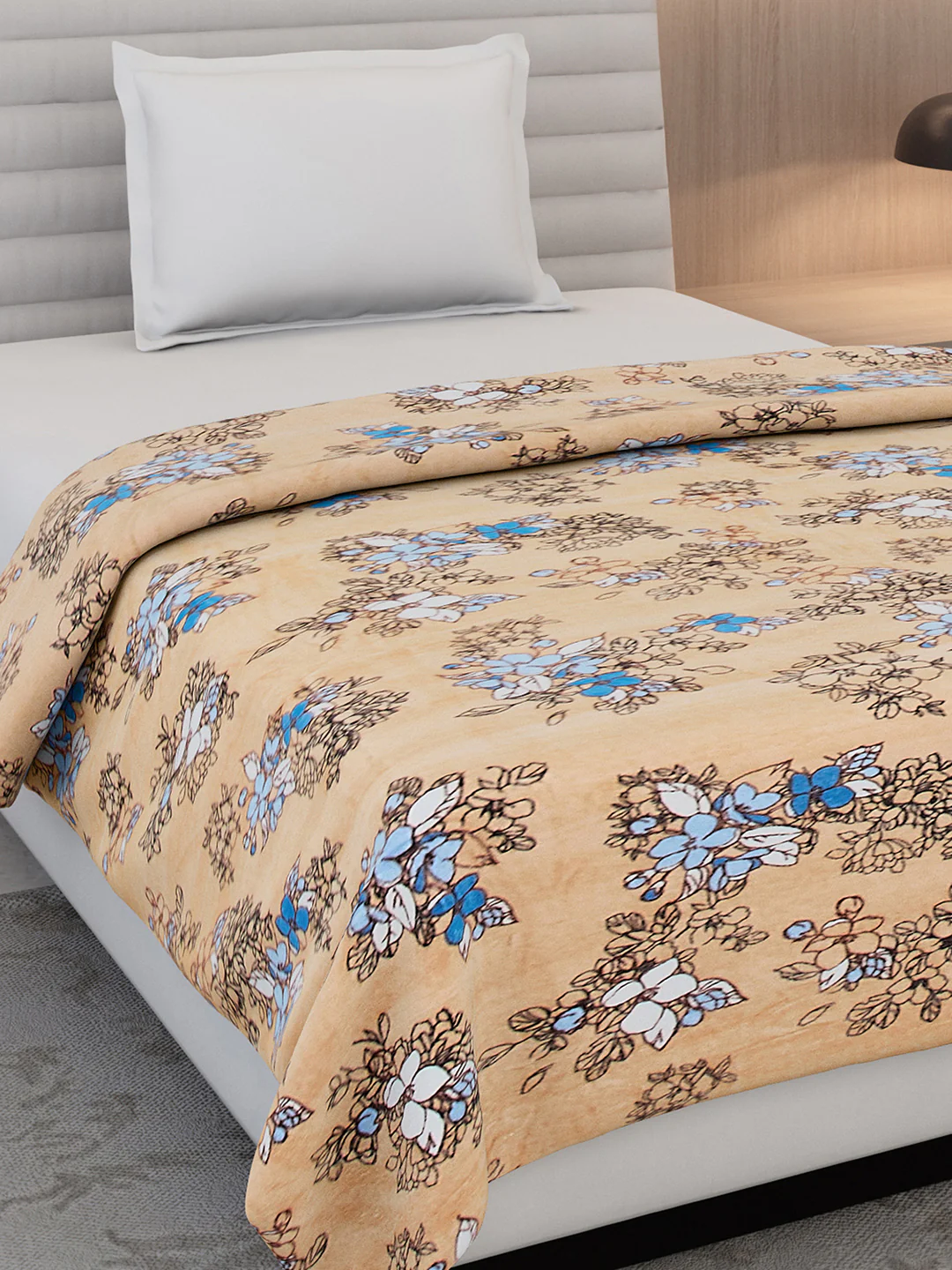 Floral Print Single Bed 210 GSM Blanket for AC Room - (Grace) - Image 4