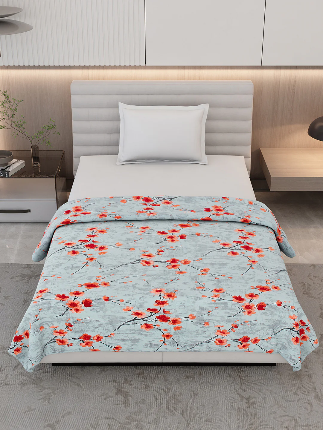 Floral Print Single Bed 210 GSM Blanket for AC Room - (Grace) - Image 2