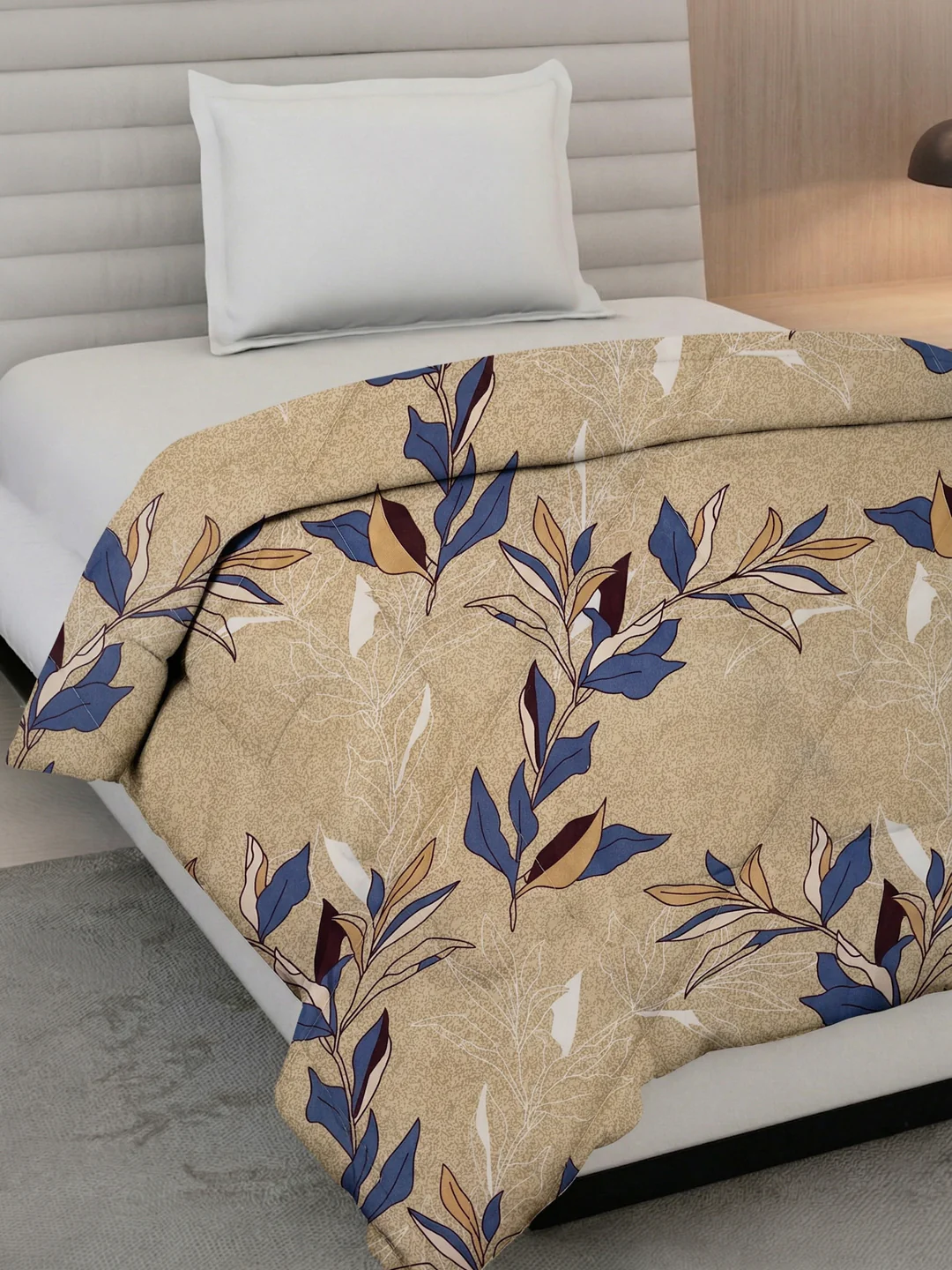 Floral Print Single Bed 3 Ply 105 GSM Comforter Timeless Collection Weight 950 g
