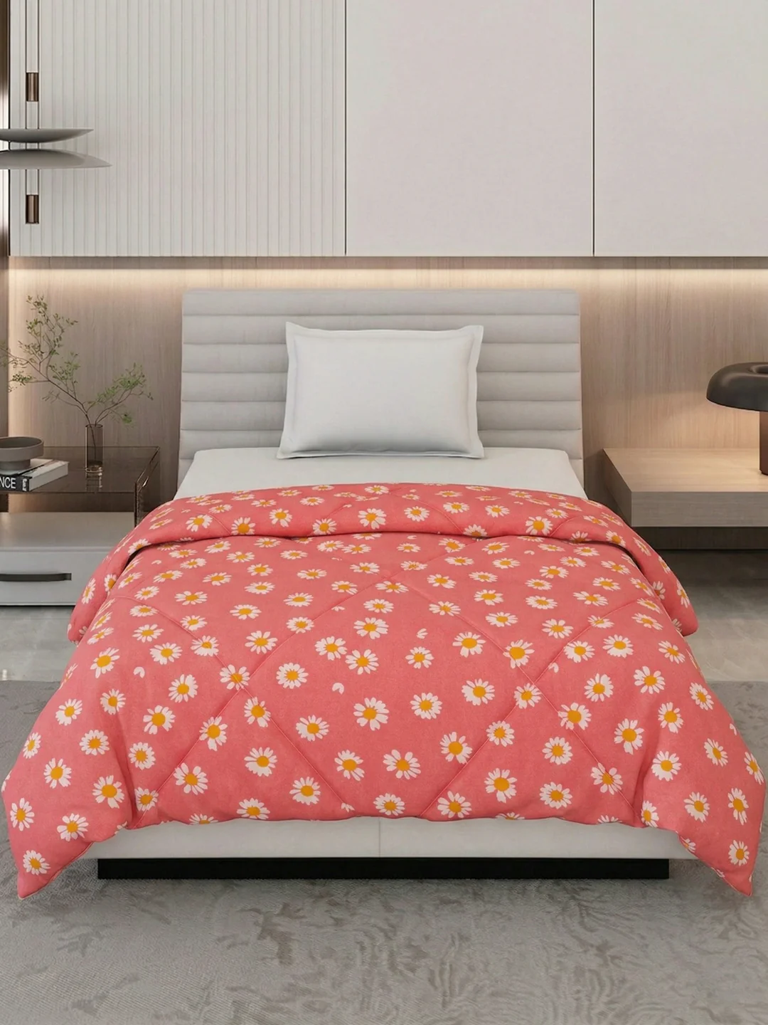 Floral Print Single Bed 3 Ply 105 GSM Comforter Timeless Collection Weight 950 g - Image 3