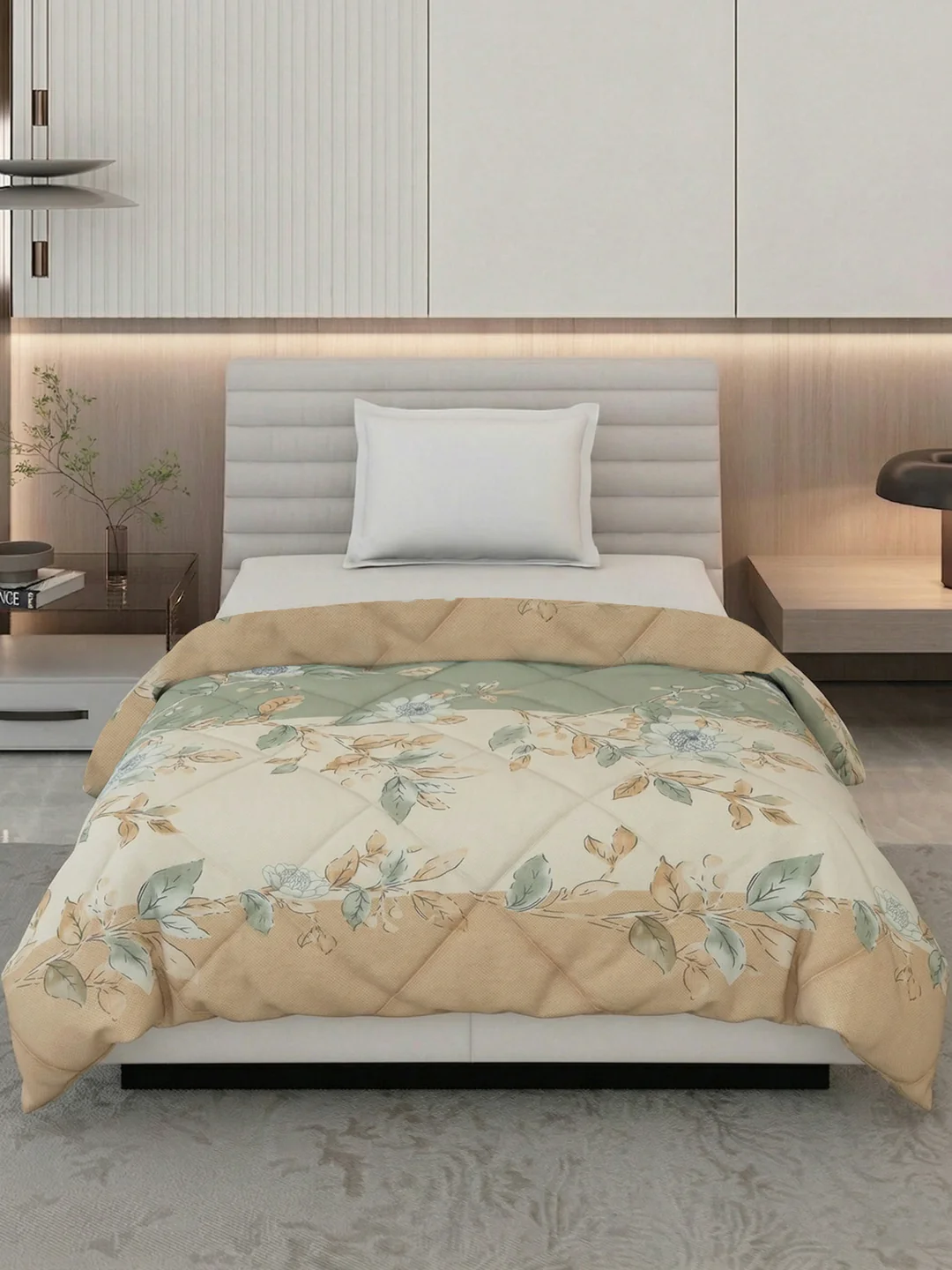 Floral Print Single Bed 3 Ply 105 GSM Comforter Timeless Collection Weight 950 g - Image 3