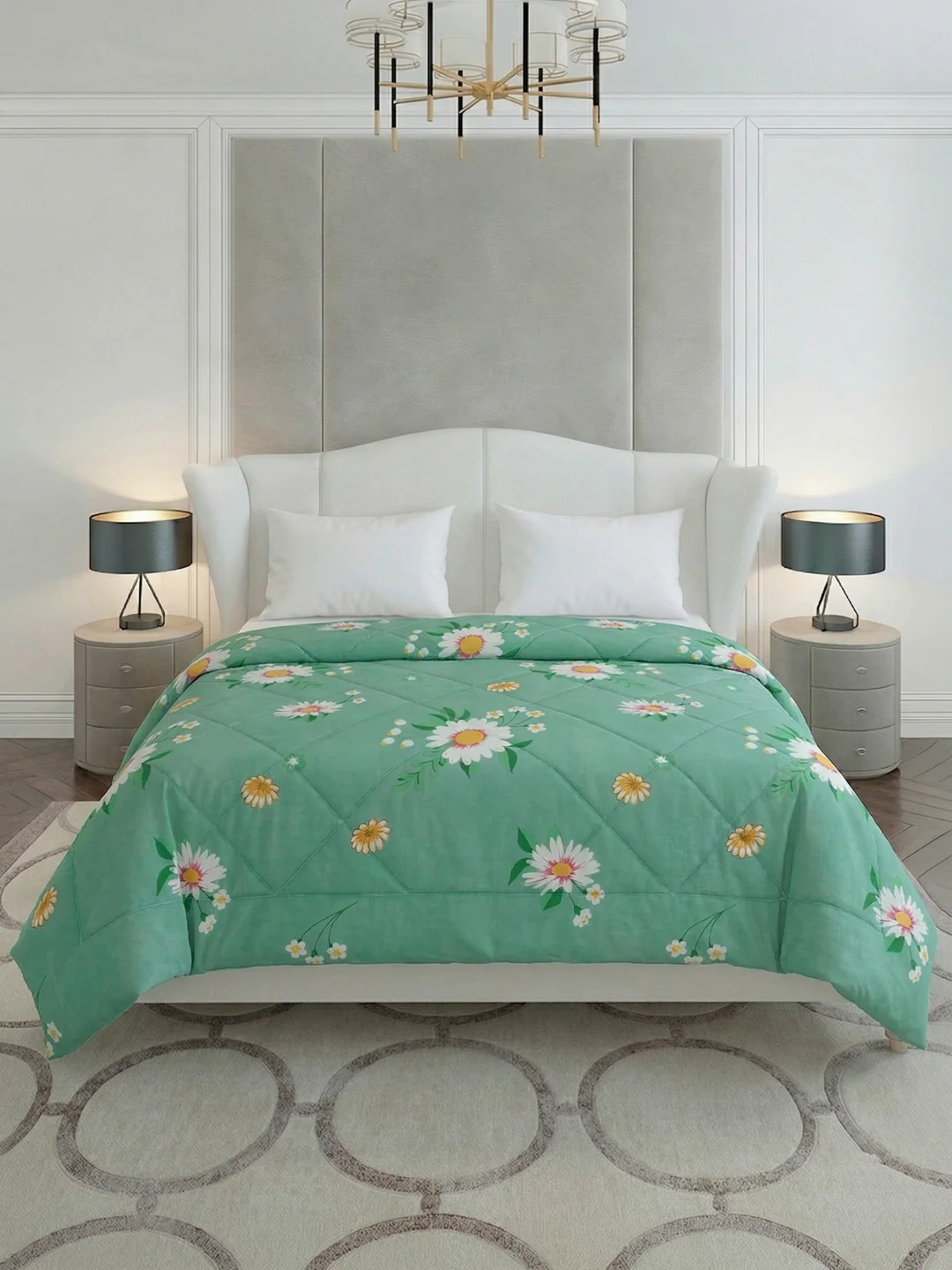 Floral Print Single Bed 3 Ply 105 GSM Comforter Timeless Collection Weight 950 g - Image 3