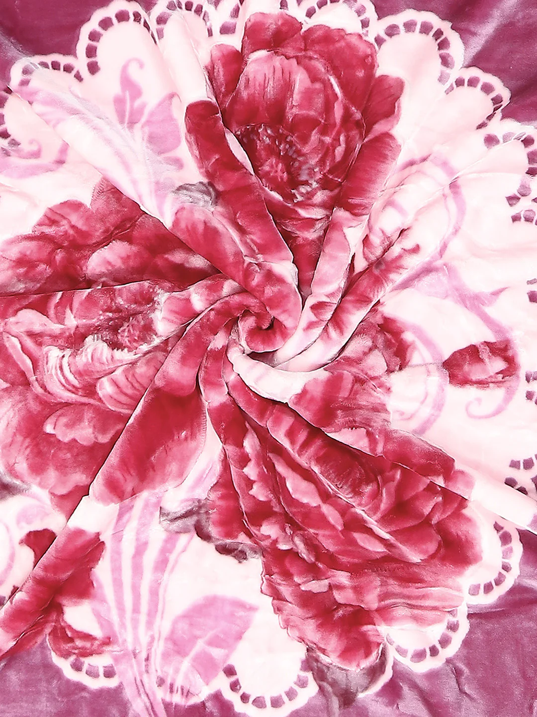 Floral Print Single Bed 852 GSM Blanket for Heavy Winter -2 Ply (Weight 3 kg) - Image 11