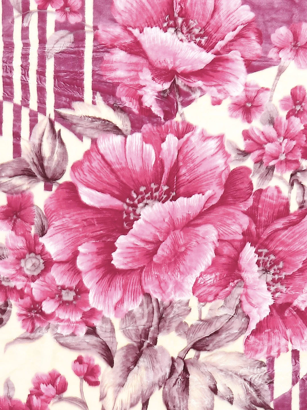 Floral Print Single Bed 852 GSM Blanket for Heavy Winter -2 Ply (Weight 3 kg) - Image 8