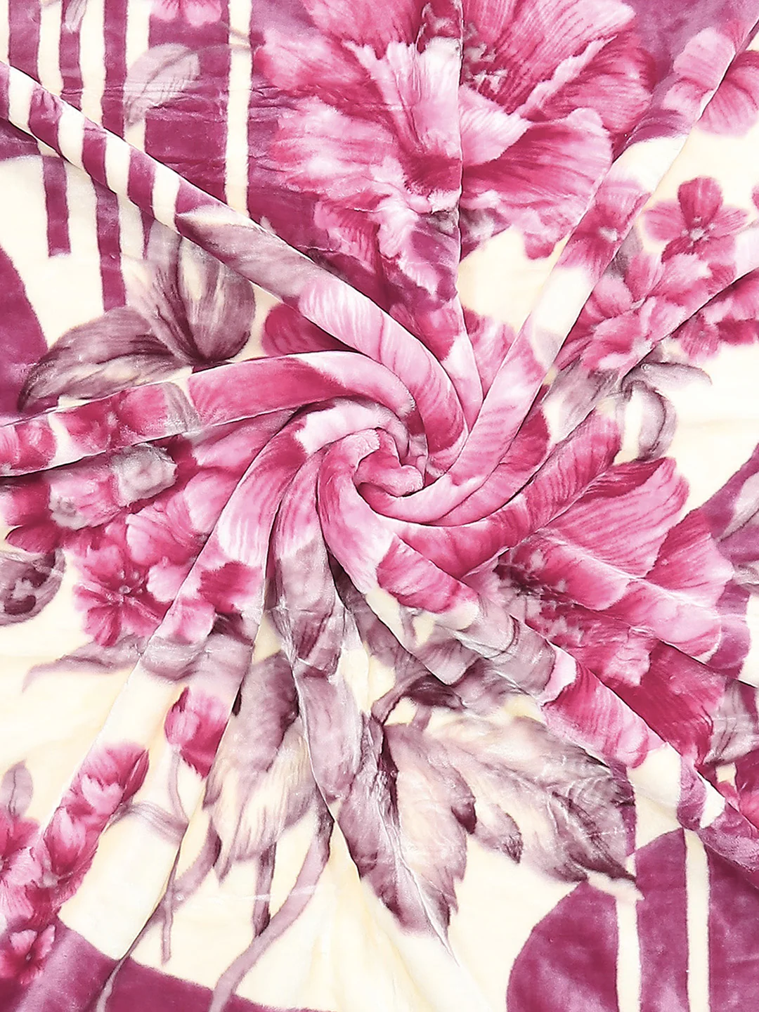 Floral Print Single Bed 852 GSM Blanket for Heavy Winter -2 Ply (Weight 3 kg) - Image 9