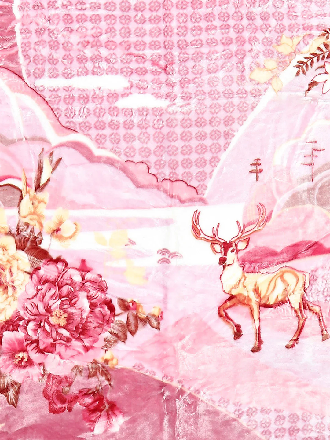 Floral Print Single Bed 852 GSM Blanket for Heavy Winter -2 Ply (Weight 3 kg) - Image 10