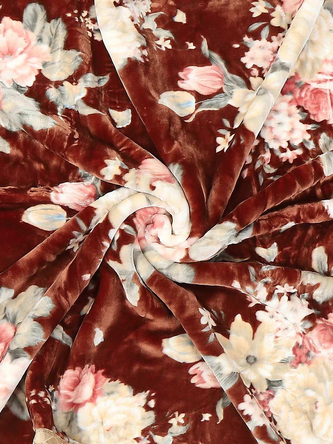 Floral Print Single Bed 852 GSM Blanket for Heavy Winter -2 Ply (Weight 3 kg) - Image 11