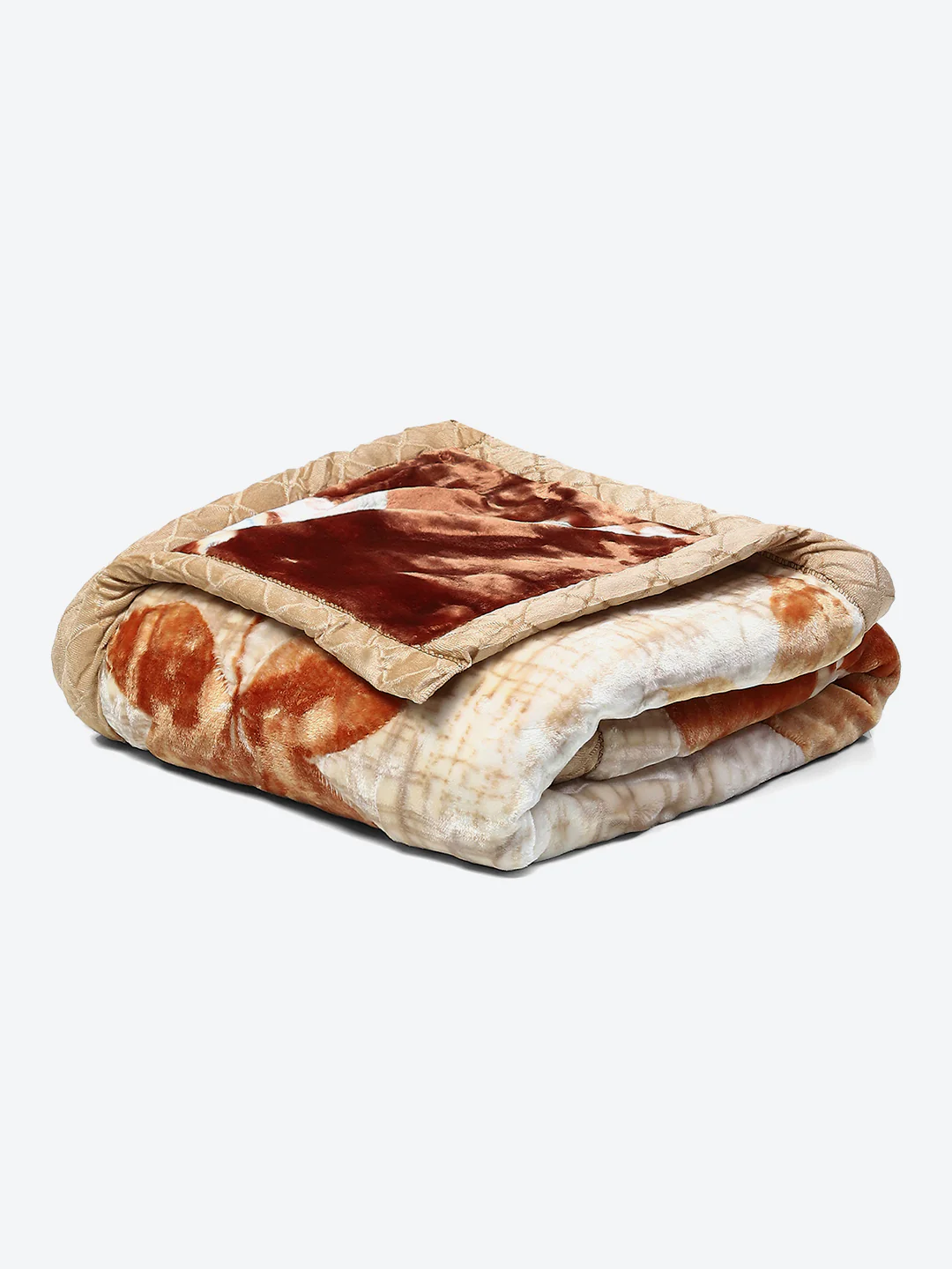 Floral Print Single Bed 852 GSM Blanket for Heavy Winter -2 Ply (Weight 3 kg) - Image 7