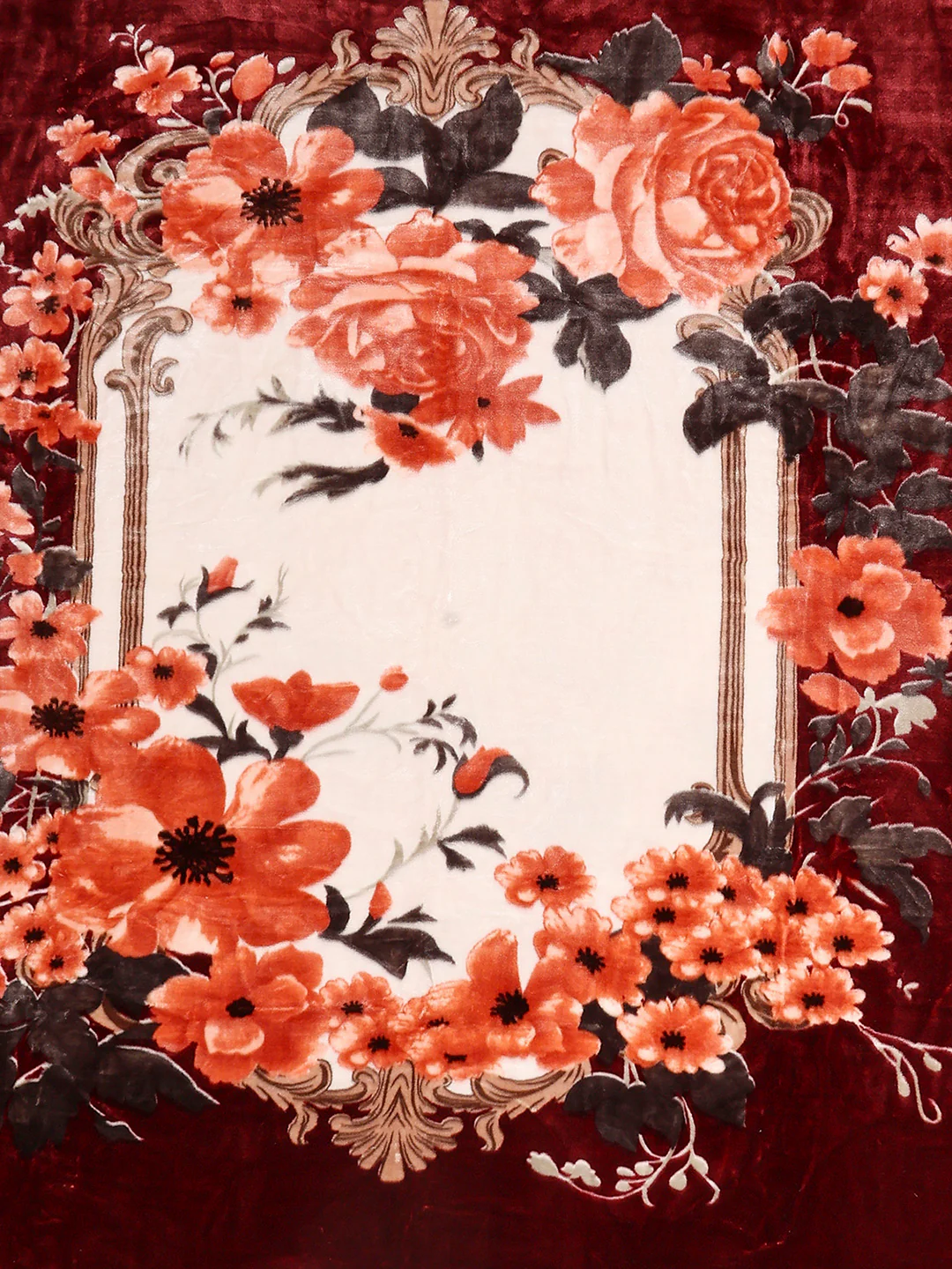 Floral Printed Double Bed 2 Ply, 947 GSM Blanket for Heavy Winter - (Bandhan) with Fragrance - Image 6