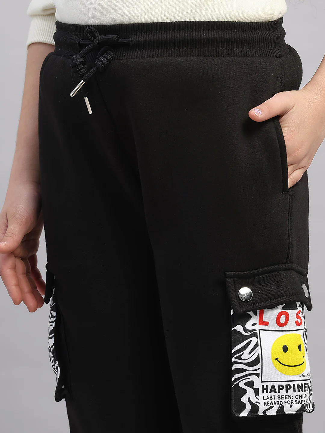 Girls Black Printed Regular Fit Lower - Image 6