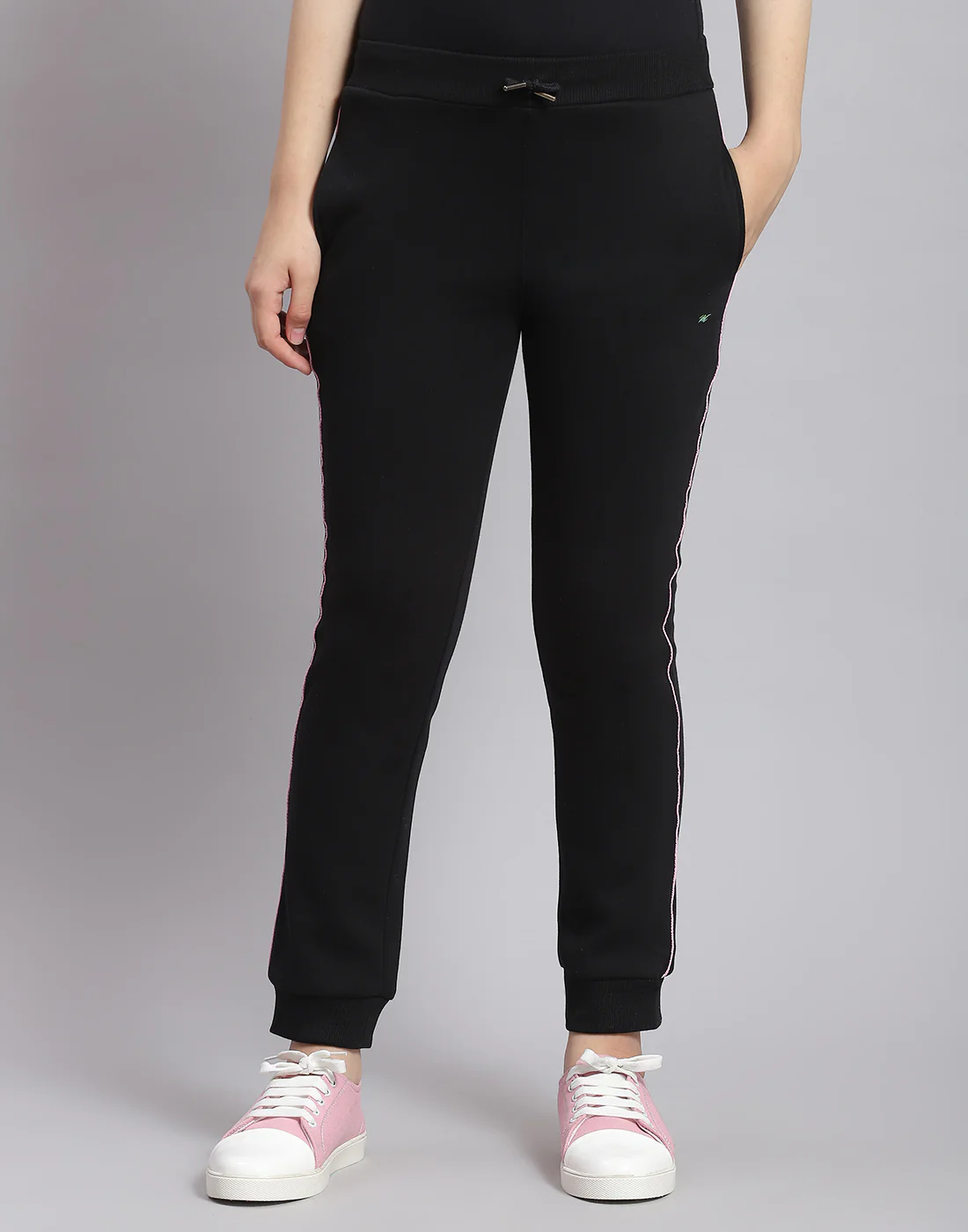 Girls Black Printed Round Neck Full Sleeve Tracksuit - Image 7