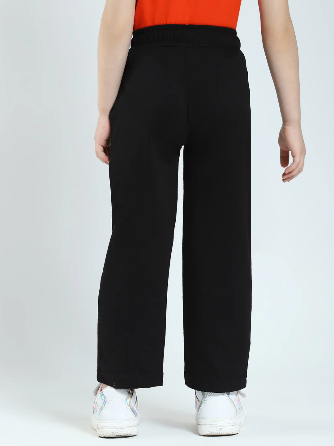 Girls Black Solid Regular Fit Lower - Image 5