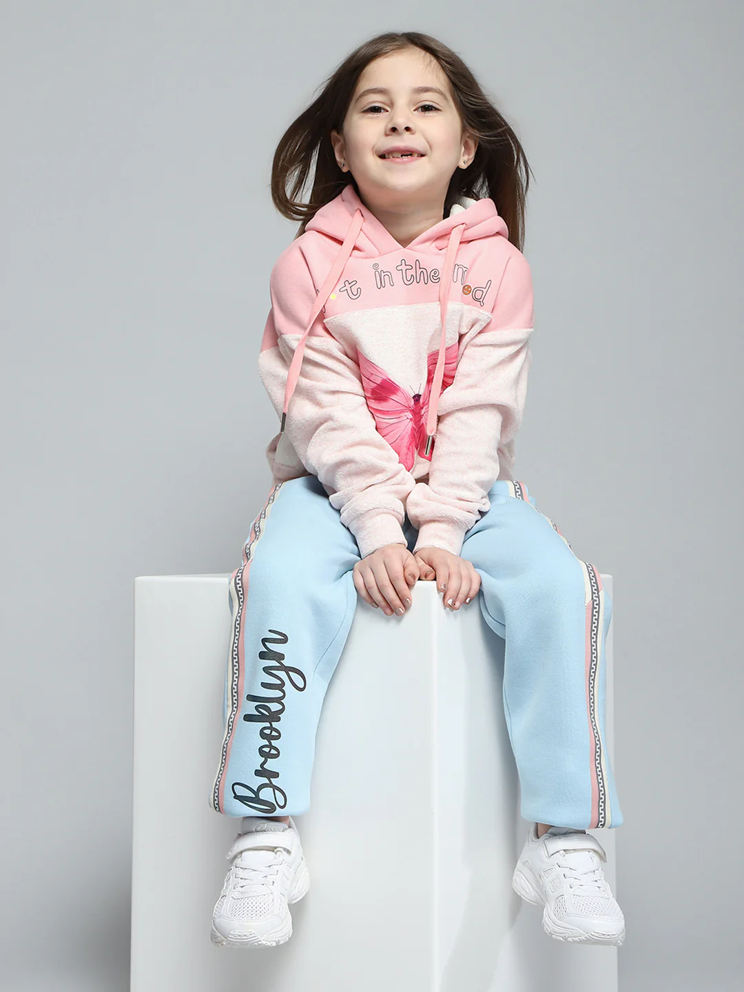 Girls Blue Printed Regular Fit Lower - Image 2