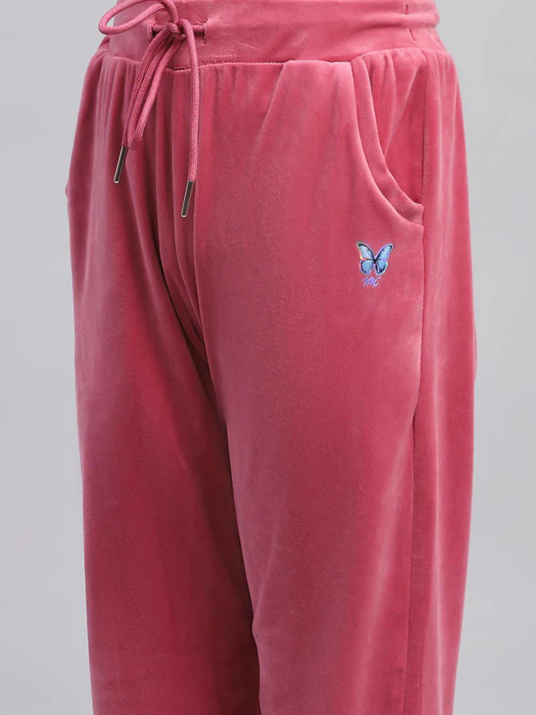 Girls Blue Solid Regular Fit Lower - Image 6