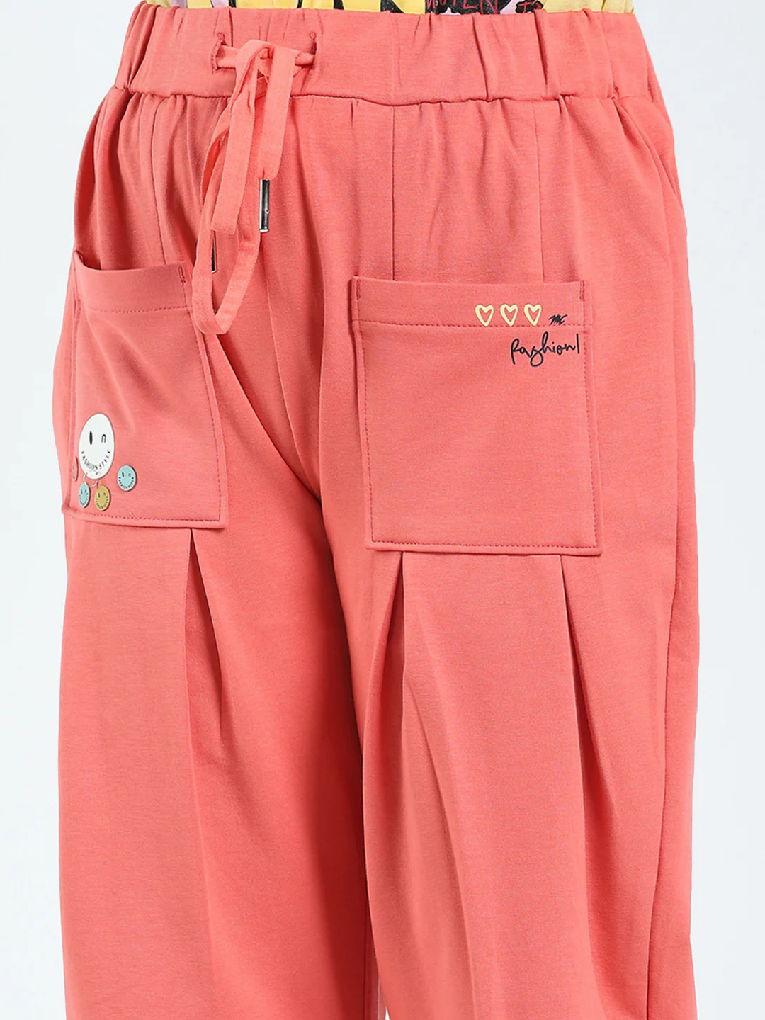 Girls Coral Printed Regular Fit Lower - Image 6