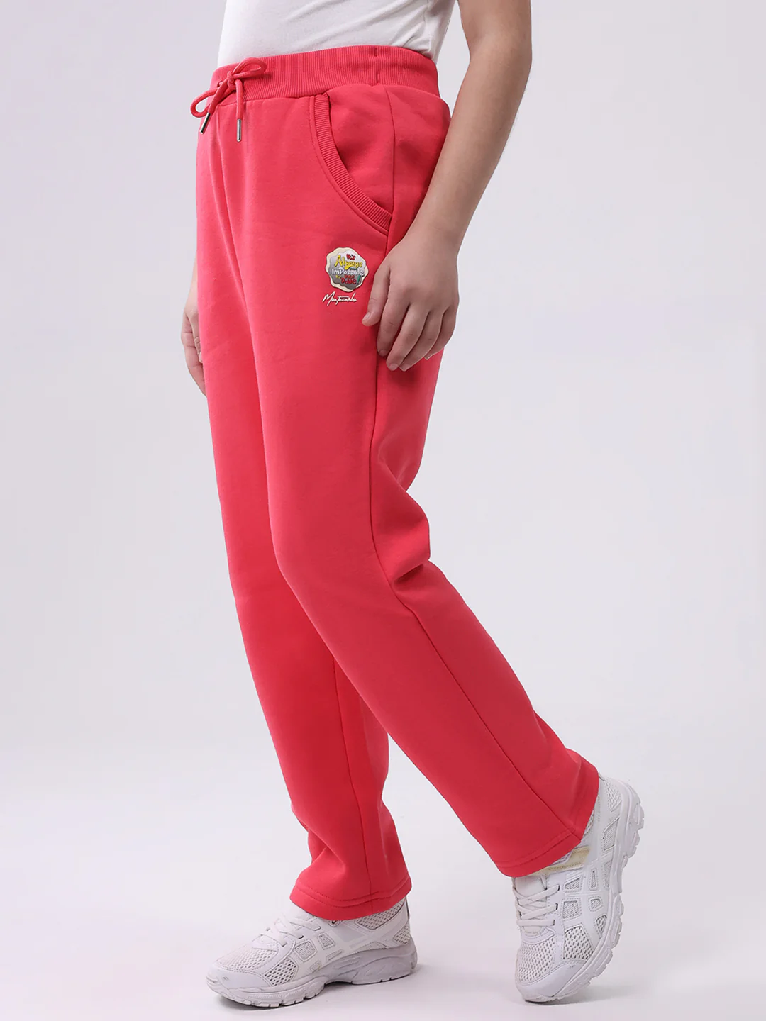 Girls Coral Solid Regular Fit Lower - Image 3