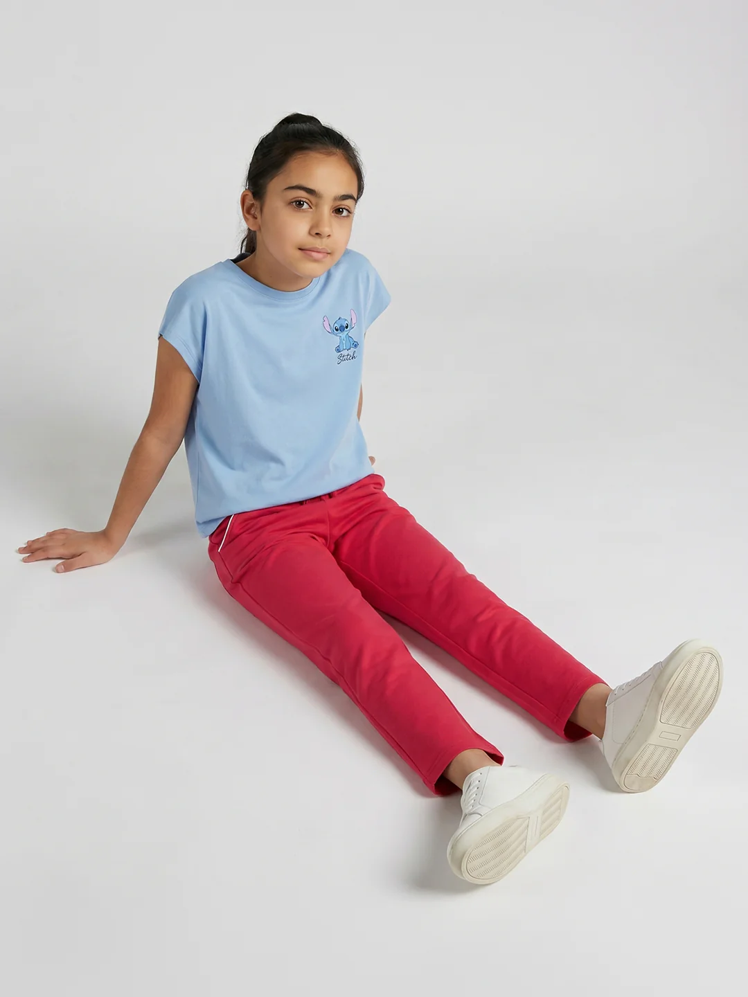 Girls Coral Solid Regular Fit Lower - Image 5
