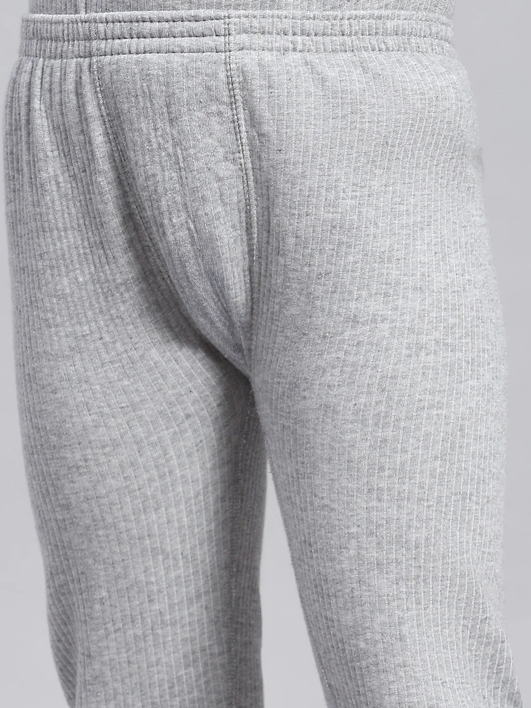 Girls Grey Solid Thermal Lower - Image 6
