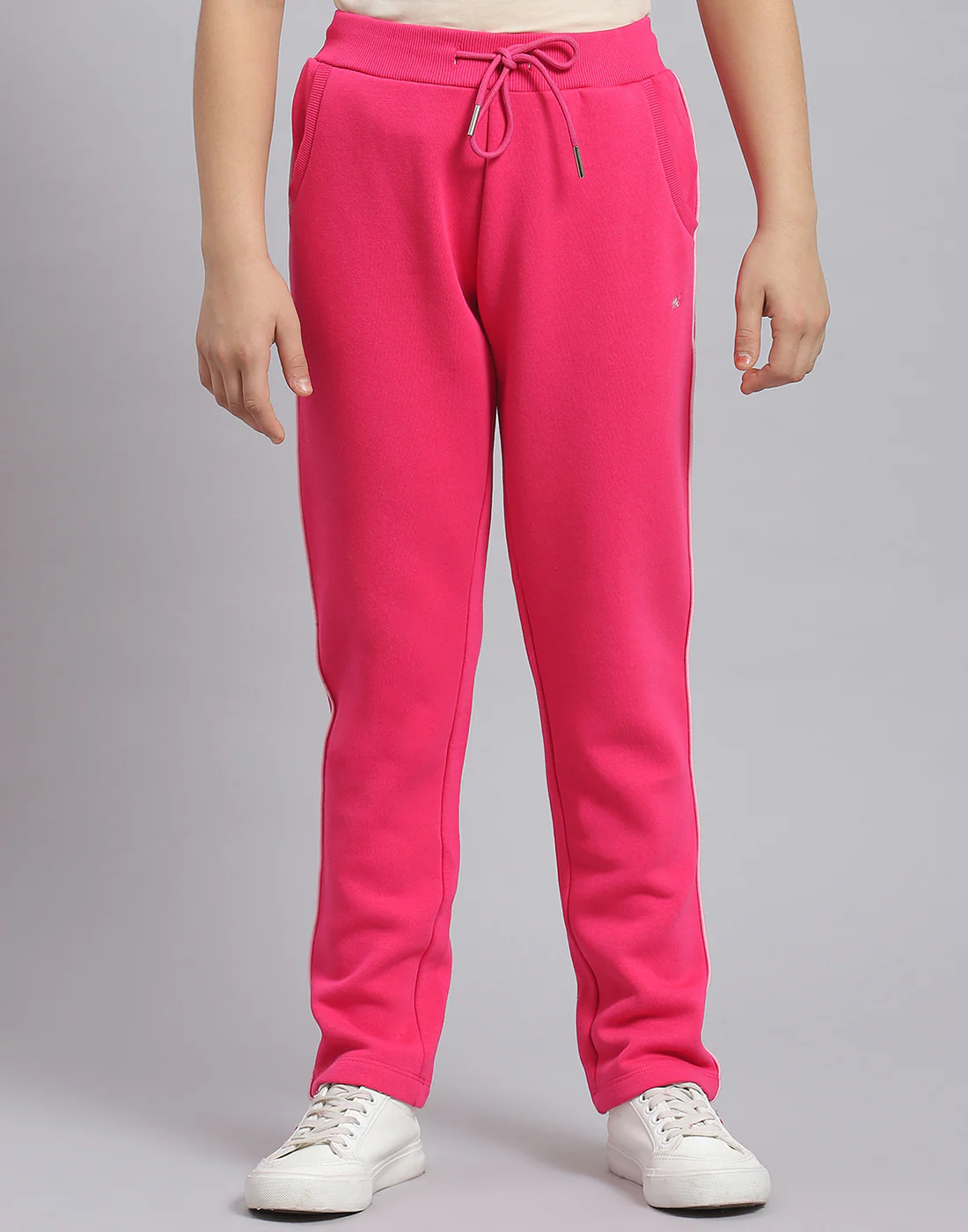 Girls Magenta Solid Regular Fit Lower - Image 2