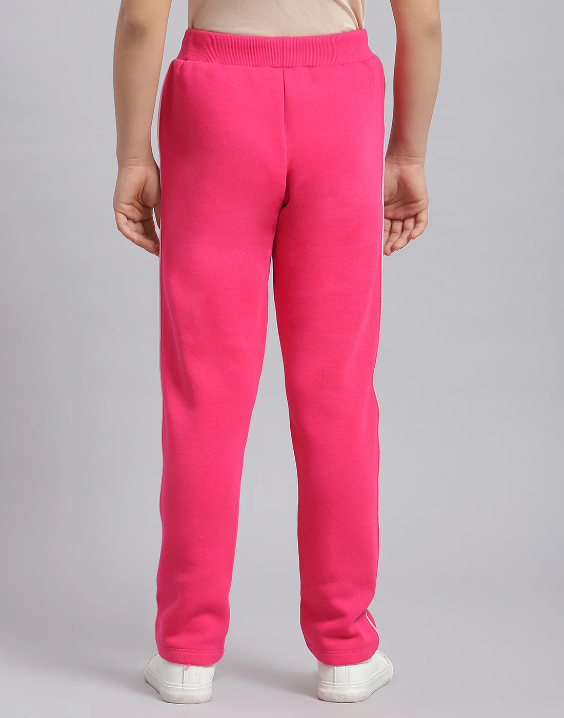 Girls Magenta Solid Regular Fit Lower - Image 6