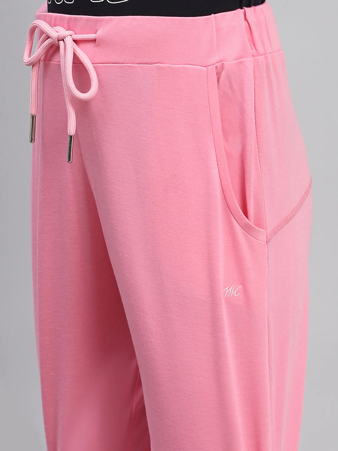 Girls Pink Solid Regular Fit Capri - Image 6