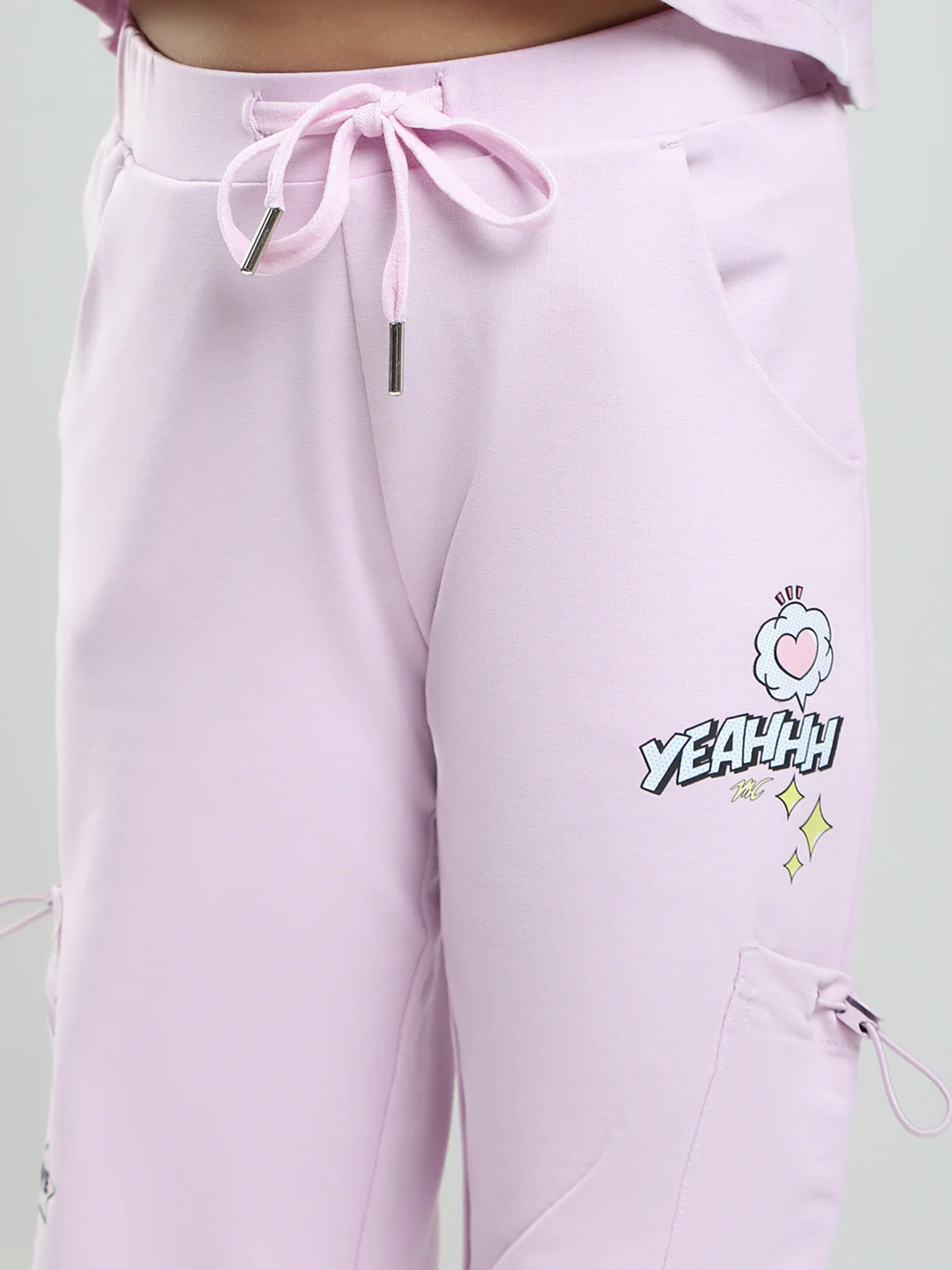 Girls Purple Printed Regular Fit Lower - Image 6
