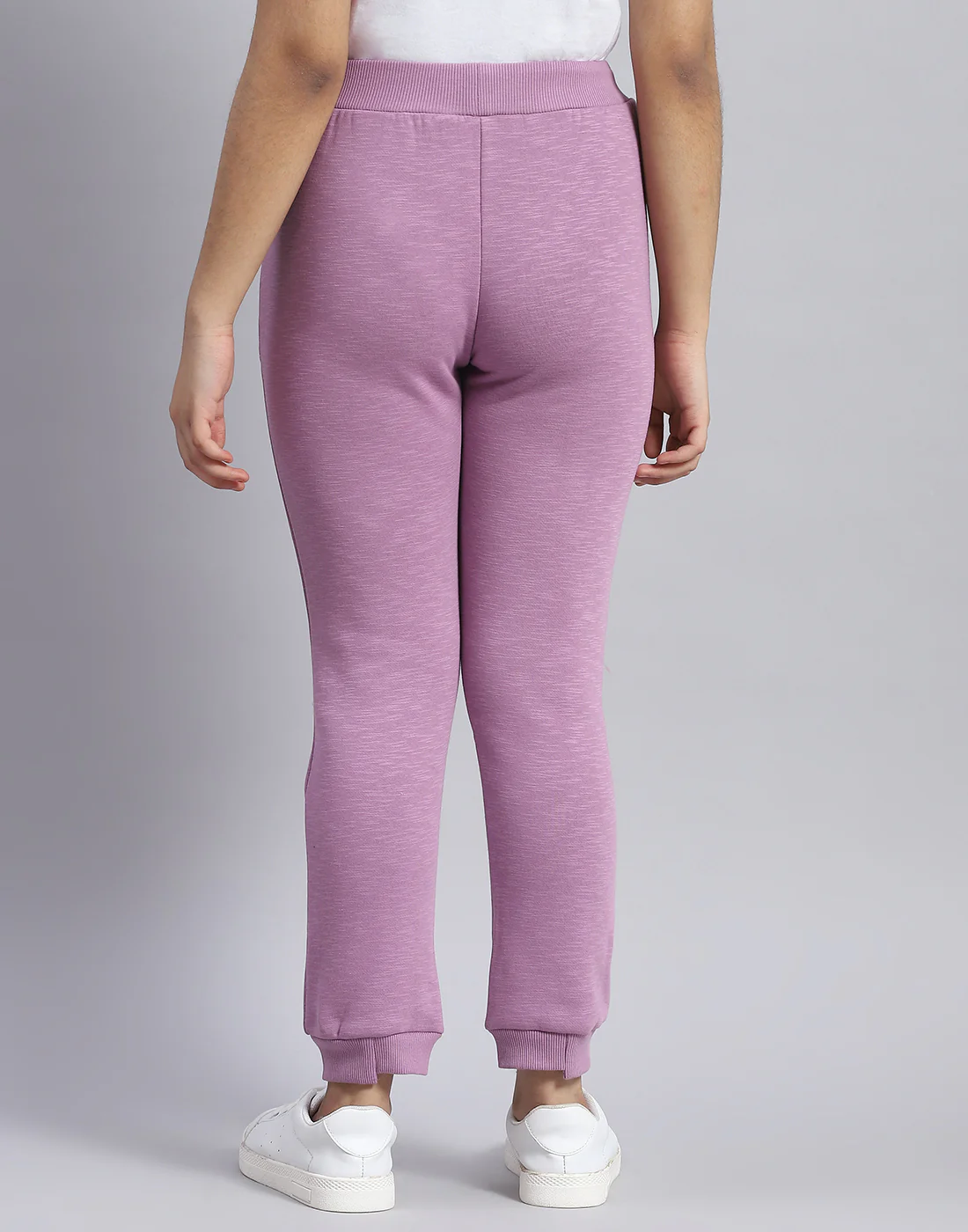 Girls Purple Solid Regular Fit Lower - Image 5